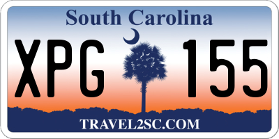 SC license plate XPG155