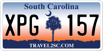 SC license plate XPG157
