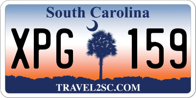 SC license plate XPG159