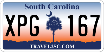 SC license plate XPG167
