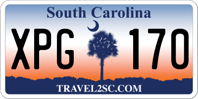 SC license plate XPG170