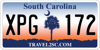 SC license plate XPG172
