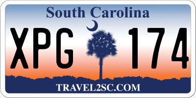 SC license plate XPG174