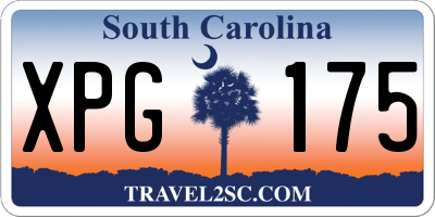SC license plate XPG175