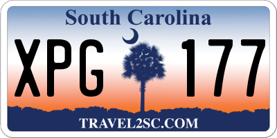 SC license plate XPG177