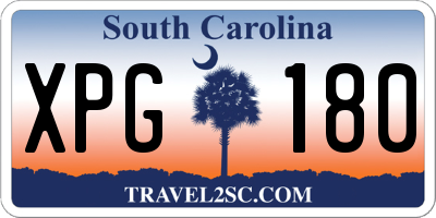 SC license plate XPG180