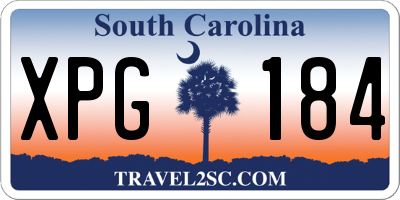 SC license plate XPG184