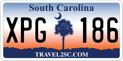 SC license plate XPG186