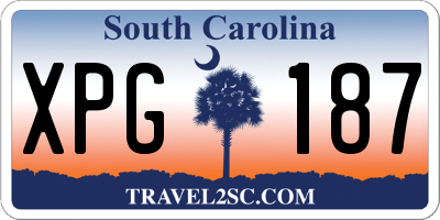 SC license plate XPG187
