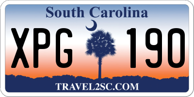 SC license plate XPG190
