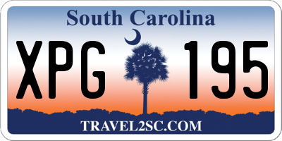 SC license plate XPG195
