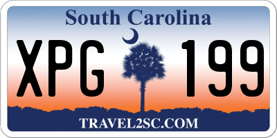 SC license plate XPG199