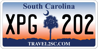 SC license plate XPG202