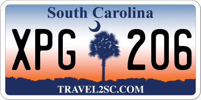 SC license plate XPG206