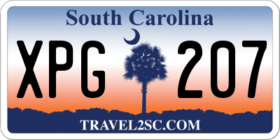 SC license plate XPG207