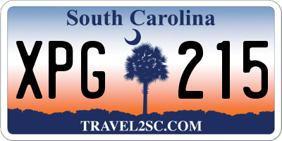 SC license plate XPG215