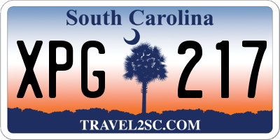 SC license plate XPG217