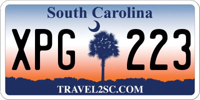 SC license plate XPG223