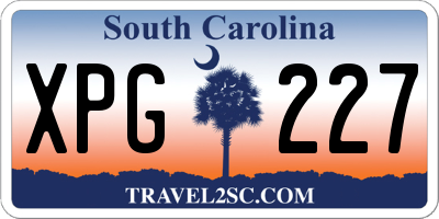 SC license plate XPG227