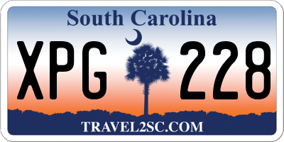 SC license plate XPG228