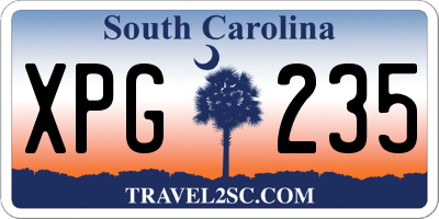 SC license plate XPG235