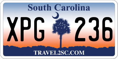 SC license plate XPG236