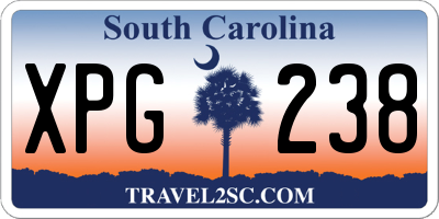 SC license plate XPG238