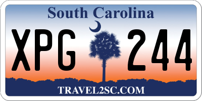 SC license plate XPG244