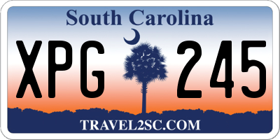 SC license plate XPG245