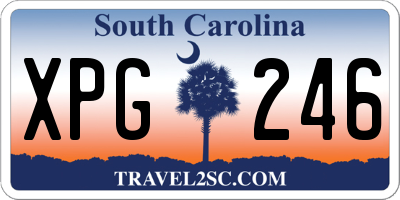 SC license plate XPG246