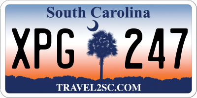 SC license plate XPG247