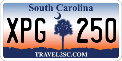 SC license plate XPG250