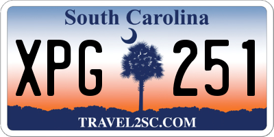 SC license plate XPG251