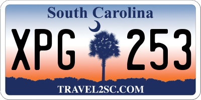 SC license plate XPG253