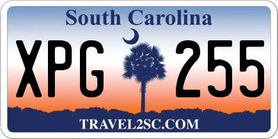 SC license plate XPG255