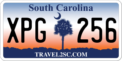 SC license plate XPG256