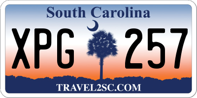 SC license plate XPG257