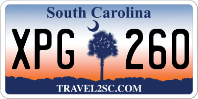 SC license plate XPG260