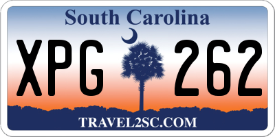 SC license plate XPG262