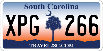 SC license plate XPG266
