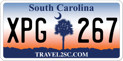 SC license plate XPG267