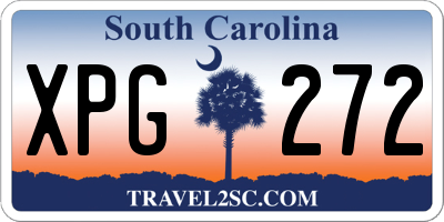 SC license plate XPG272