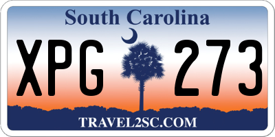 SC license plate XPG273