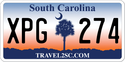 SC license plate XPG274