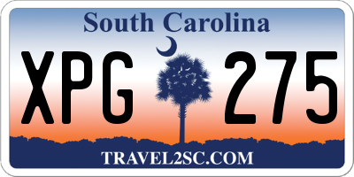 SC license plate XPG275
