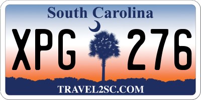 SC license plate XPG276