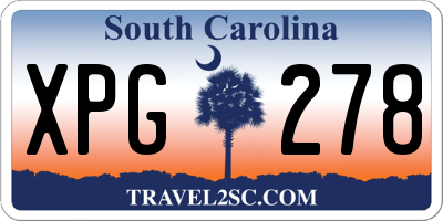 SC license plate XPG278