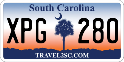 SC license plate XPG280