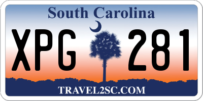 SC license plate XPG281