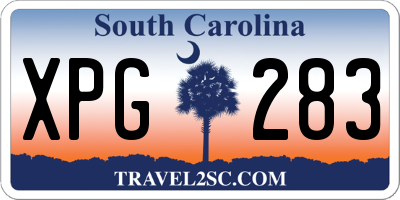 SC license plate XPG283